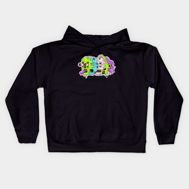 FACE MELT Kids Hoodie by bratcave.studio